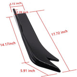 AutoBizarre Glossy Black Car Rear Bumper Lip Diffuser Splitter Canard Protector Side Skirt Spoiler Exterior Decoration Universal for All Cars - Set of 2 pcs