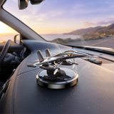 AutoBizarre Solar Powered Car Air Freshener Rotating Jet Shaped Perfume for Car Dashboard