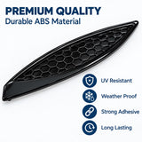 AutoBizarre Set of 6 Pcs Glossy Black Car Fender Trim Decorative Air Flow Side Vent Stickers Hood Scoop Decal Universal for All Cars