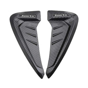 AutoBizarre Car Styling Decorative ABS Plastic Car Side Fender Vents Air Flow Duct Grill Sticker Shark Gill Air Outlet Universal for All Cars - Set of 2 pcs