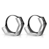 AutoBizarre 2Pcs 3 Inch LED Angel Eyes Halo Ring Headlight Shrouds Cover Mask 5D Crystal RGB DRL Lights with Mobile Application Control for All Cars, Vans, SUVs, etc
