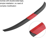 AutoBizarre Car Rear Trunk Tail Wing Adjustable Spoiler 3 Pcs set ABS Plastic Black-Red Trunk Lid Spoiler Universal for All Cars