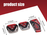 AutoBizarre 3 Pcs Anti-Slip ABS PVC Car Foot Pedal Pad Cover Manual Transmission Clutch Brake Accelerator Car Pedal Replacement Kit Universal for all Manual Cars