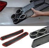 AutoBizarre Car Rear Bumper Dummy Dual Exhaust Pipe Sticker Bumper Lip Diffuser For Decoration Universal for All Cars – Set of 2