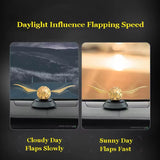 AutoBizarre Solar Powered Golden Ball Angel Wings Car Air Freshener For Car Dashboard