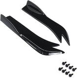 AutoBizarre Glossy Black Car Rear Bumper Lip Diffuser Splitter Canard Protector Side Skirt Spoiler Exterior Decoration Universal for All Cars - Set of 2 pcs