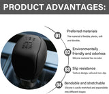 AutoBizarre Car Interior Decoration Anti-Slip Scratch-Resistant 5 Speed Gear Shift Knob Rubber Silicone Cover for All Cars, Vans & Trucks