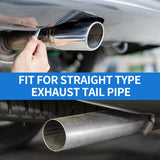 AutoBizarre Stainless Steel Burnt Blue Holographic Blue Square Shaped Pipe Car Exhaust Tail Muffler Grilled Silencer Tip Car End Pipe Tail Exhaust Show Pipe Universal for All Cars (Square Pipe Straight)