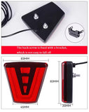 AutoBizarre 12V F1 V Shape Red Triangle Style Rear Third Flashing Tail Brake Lights Rear Bumper Pilot Flash Lamp Warning Strobe Stop Safety Light Universal for All Cars, Bikes, SUV, etc