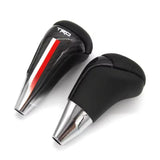 AutoBizarre Car Styling Faux Leather Carbon Fiber Finish Gear Shift Knob with Different Size adaptors for All Automatic Transmission Cars