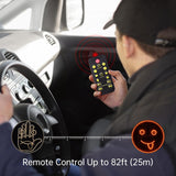 AutoBizarre Car Expression Display 4 Emoticons & 4 Hand Gesture LED Fun Emoticons Gesture Lights Warning Lights With Wireless Remote Controller For All Cars, Vans & Trucks