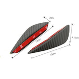 AutoBizarre Car Front Bumper Lip Splitter Fins Carbon Fiber Rubber Rear Diffuser- Set of 4 Pcs Bumper Knife