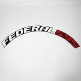 AutoBizarre DIY Federal 595 3D Letters Rubber Tyre Stickers Kit for Decoration Styling Universal for All Cars, Vans, Trucks, Motorcycles