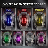 AutoBizarre Cystal LED Gear Knob with 7 Color Touch Activated Multi-Color LED Shift Knob Universal for All Cars