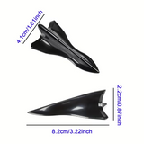AutoBizarre 10 Pcs Car Roof Black Shark Fin Diffuser Spoiler Decorative Sticker Universal for All Cars, SUVs, Trucks, etc.