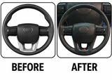AutoBizarre Car Styling Carbon Fiber GR Steering Wheel Trim Compatible with Toyota Fortuner & Hilux 2015 onwards Steering Wheel