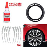 AutoBizarre DIY White Blade Style 3D Letters Rubber Tyre Stickers Kit for Decoration Styling Universal for All Cars, Vans, Trucks, Motorcycles