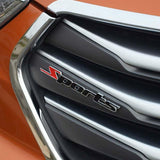 AutoBizarre 3D Raised Red Black Metal Sports Monogram Emblem Badge Sticker for All Cars & Bikes