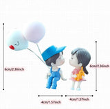 AutoBizarre Car Dashboard Accessories Cute Couple with Balloon Figurines Toys Gift Showpiece Desk Decoration Car Interior Decoration
