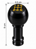 AutoBizarre 5 Speed Round Metal Gear Knob Gear Shifter Handle Knob for All Manual Transmission Cars