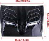 AutoBizarre Bonnet Hood Scoop Vent Black Decorative Dummy Face Air Flow Intake Universal for All Cars