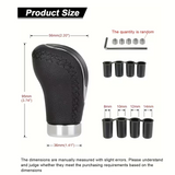 AutoBizarre Black Leather MOMO Car 5/6/5+R Speed Gear Shift Knob for All Manual Transmission Cars
