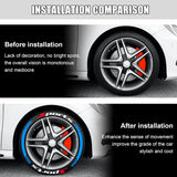 AutoBizarre DIY Sports 3D Letters Rubber Tyre Stickers Kit for Decoration Styling Universal for All Cars, Vans, Trucks, Motorcycles