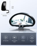 AutoBizarre Adjustable Car Auxiliary Wide Angle Rear View Blind Spot Mirror Convex Mirror Screw Fixation Universal for All Cars