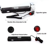 AutoBizarre 12V Car Dash Emergency Warning Strobe Red Blue White Flasher Windshield Sucker 9 LED light With Multiple Flashing Modes For All Cars, Emergency Vehicles, etc.