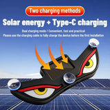 AutoBizarre Wireless Triangle Window Devil Eye Shaped LED Light Solar Powered Demon Eye Light For Car Windshield Universal for All Cars, SUV’s