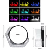 AutoBizarre 2Pcs 3 Inch LED Angel Eyes Halo Ring Headlight Shrouds Cover Mask 5D Crystal RGB DRL Lights with Mobile Application Control for All Cars, Vans, SUVs, etc