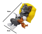 AutoBizarre Car Dashboard Accessories Sleeping Cat & Mouse Tom & Jerry Figurines Toys Gift Showpiece Desk Decoration Car Interior Decoration
