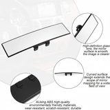 AutoBizarre Car Rearview Mirror Interior Clip-on Wide Angle Panoramic Anti-Glare 300mm Convex Rearview Mirror Universal for all Cars, SUVs, Trucks, etc