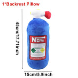 AutoBizarre Car Backrest Pillow NOS Nitrous Oxide Bottle Shaped Plush Toy Gift Pillow Car Cushion for Comfortable Driving, Office, Home & Car Decor