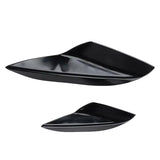 AutoBizarre Car Front Bumper Lip Splitter Fins Carbon Fiber Rubber Rear Diffuser- Set of 4 Pcs Bumper Knife