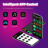 AutoBizarre 23 x 5 Inches Flexible Waterproof DIY Customizable LED Matrix Panel Display Screen Sign Board with Mobile Application and Remote Control for Cars, Home, Office, Shops etc