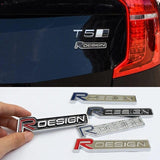 AutoBizarre 3D Raised Blue Silver R Design Metal Monogram Emblem Badge Sticker for All Cars & Bikes