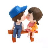 AutoBizarre Car Dashboard Accessories Cute Couple sitting in Bench Figurines Toys Gift Showpiece Desk Decoration Car Interior Decoration