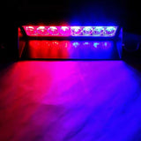 AutoBizarre 12V Car Dash Emergency Warning Strobe Red Blue Flasher Windshield Sucker 8 LED Light with Multiple Flashing Modes for All Cars, Emergency Vehicles, etc.