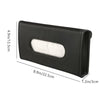 AutoBizarre Car Sun Visor Hanging Tissue Box Holder Napkin Holder PU Leather Rectangular Tissue and Mask Storage Box Tissue Refill Pouch Portable and Durable Interior Decoration Accessory