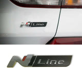 AutoBizarre 3D Raised N Line Metal Monogram Emblem Badge Sticker for All Cars & Bikes
