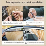 AutoBizarre 4 Pcs Magnetic Car Sunshade Side Window Foldable Privacy Curtains for Sun Protection & Heat Reduction Car Interior Accessory Universal for All Cars