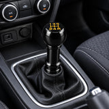 AutoBizarre 5 Speed Round Metal Gear Knob Gear Shifter Handle Knob for All Manual Transmission Cars