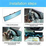 AutoBizarre Car Rearview Mirror Interior Clip-on Wide Angle Panoramic Anti-Glare 300mm Convex Rearview Mirror Universal for all Cars, SUVs, Trucks, etc