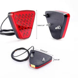 AutoBizarre 12V F1 Style 20 LED Red Triangle Rear Third Flashing Tail Brake Lights Rear Bumper Pilot Flash Lamp Warning Strobe Stop Safety Light Universal for All Cars, Bikes, SUV, etc