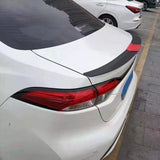 AutoBizarre Car Rear Trunk Tail Wing Adjustable Spoiler 3 Pcs set ABS Plastic Black-Red Trunk Lid Spoiler Universal for All Cars