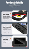 AutoBizarre Wireless Triangle Window Devil Eye Shaped LED Light Solar Powered Demon Eye Light For Car Windshield Universal for All Cars, SUV’s