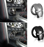 AutoBizarre Car Push Start Stop Button Ring Black Iron Man Cover for Button Protection and Decoration for All Cars