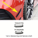 AutoBizarre 8 Pcs Car Front & Rear Bumper Lip Splitter Diffuser Car Exterior Decoration Bumper Knife