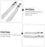 AutoBizarre Car Rear Bumper Dummy Dual Exhaust Pipe Sticker Bumper Lip Diffuser For Decoration Universal for All Cars – Set of 2